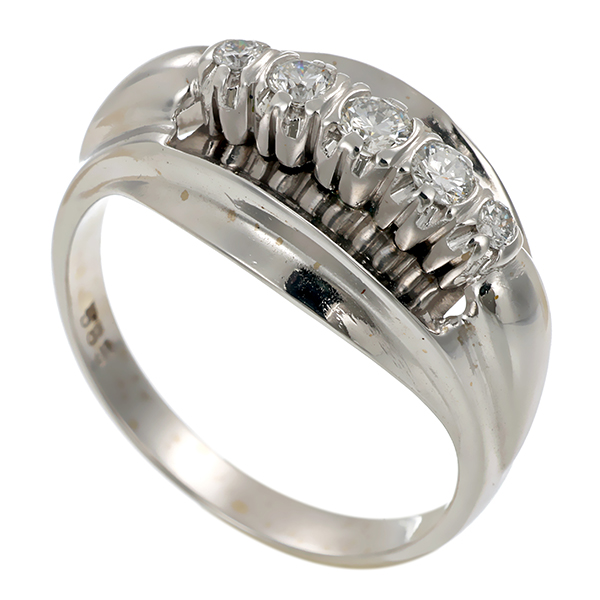 Brillantring, 14K, Weißgold