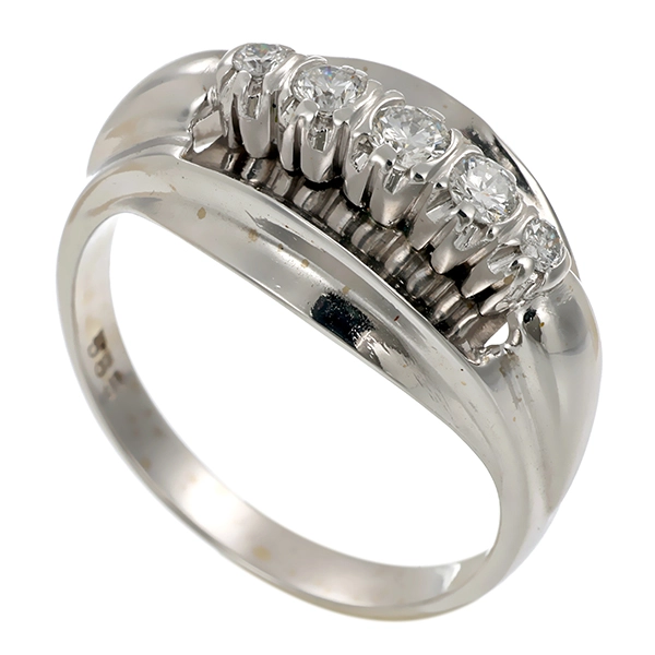 Brillantring, 14K, Weißgold