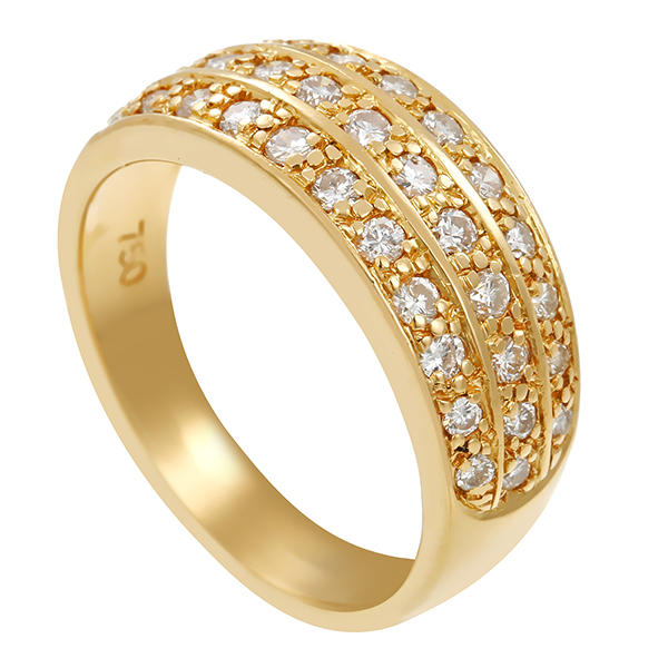 Diamantring, 18K, Gelbgold, Brillanten 0,50 ct