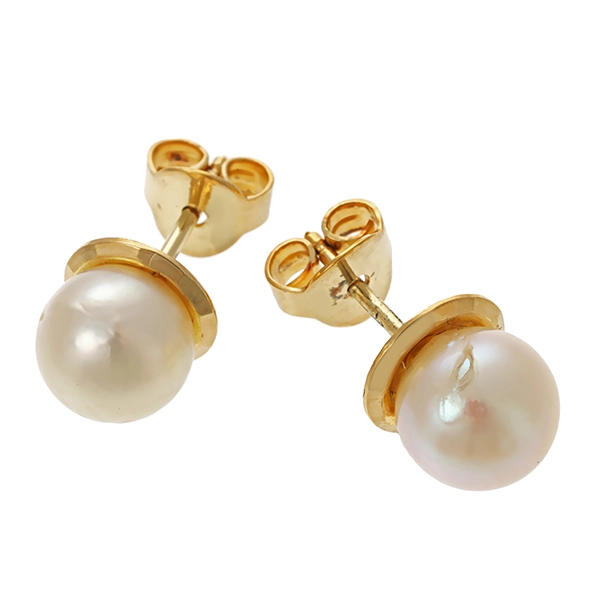 Ohrstecker, 14K, Gelbgold, Perlen