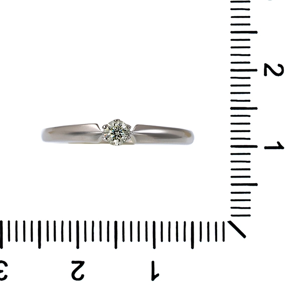Brillantring, 14K, Weißgold, 0,12ct