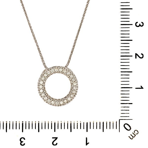 Collier, 9K, Weißgold, Brillanten 0,26 ct