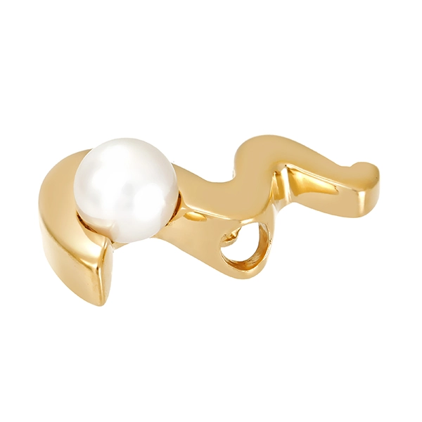 Anhänger, 18K, Gelbgold, Perle