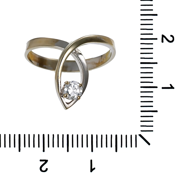 Ring, 14K, Weißgold, Brillant