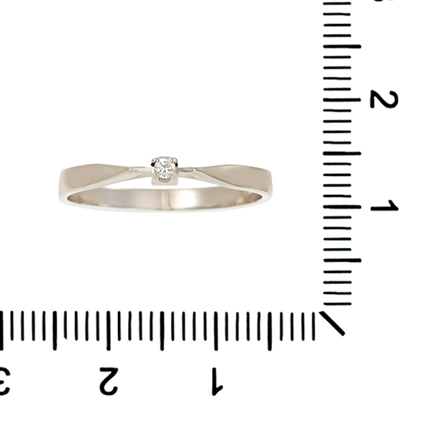 Diamantring, 14K, Weißgold, Brillant