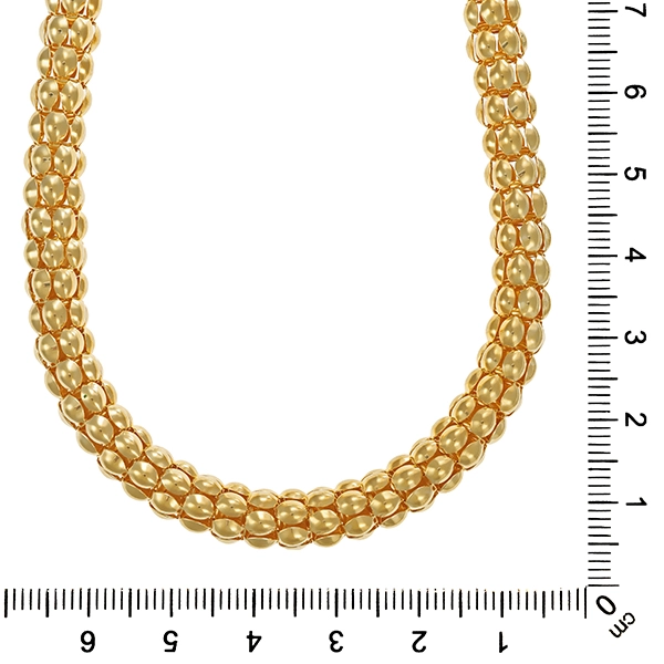 Collier, 8K, Gelbgold, Himbeer-