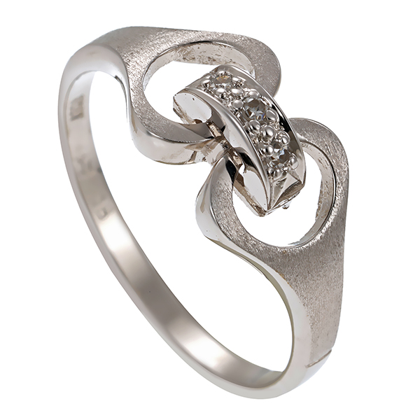 Diamantring, 14K, Weißgold