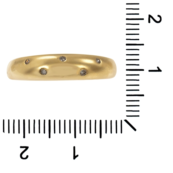 Ring, 14K, Gelbgold, Diamanten