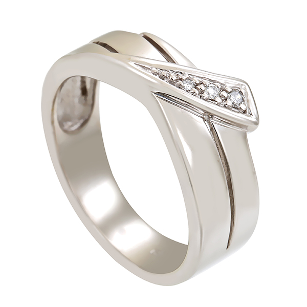 Diamantring, 14K, Weißgold, Brillanten