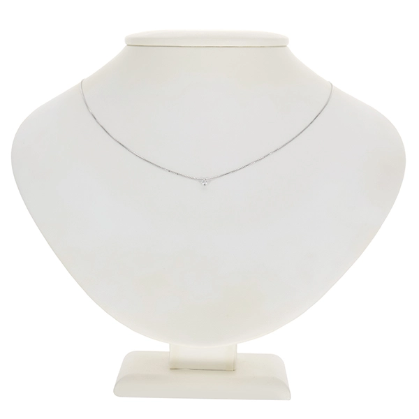 Collier, 18K, Weißgold, Diamant