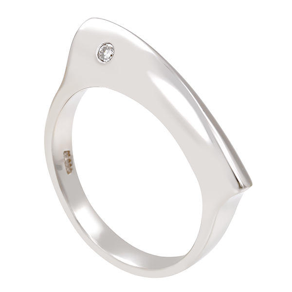 Diamantring, 14K, Weißgold, Brillant