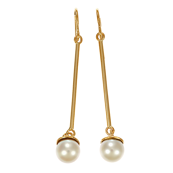 Ohrhänger, 14K, Gelbgold, Perlen