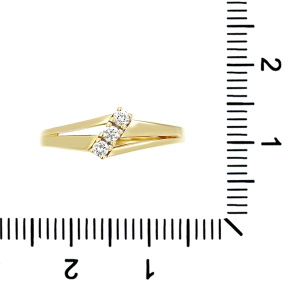 Diamantring, 14K, Gelb-/Weißgold, Brillanten