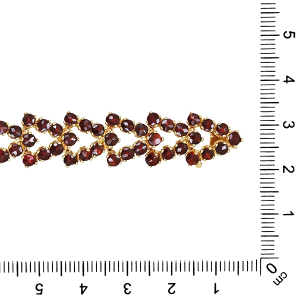 Armband, 8K, Gelbgold, Granat