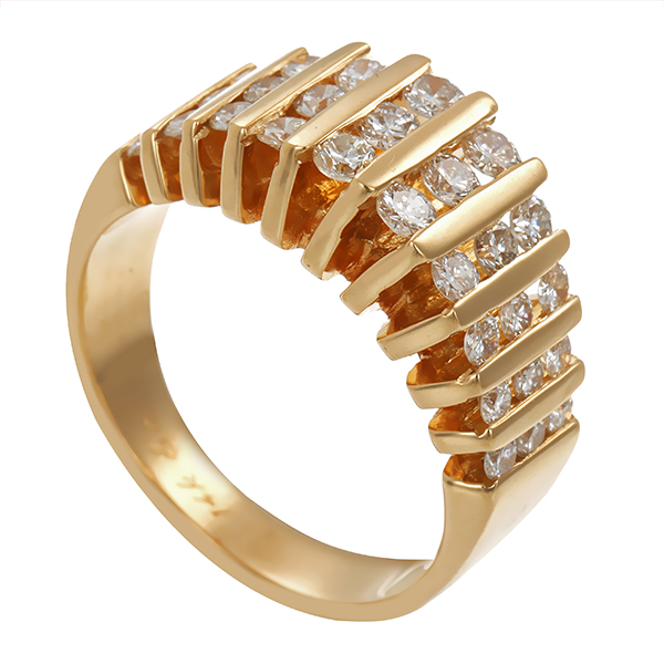 Ring, 14K, Gelbgold, Brillanten 1,00 ct