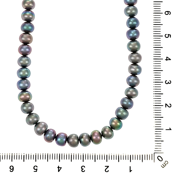 Perlenkette, 14K, Gelbgold