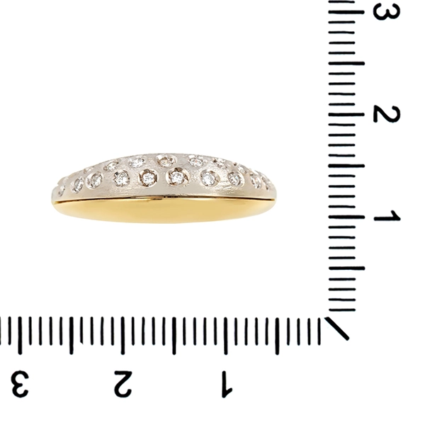 Diamantring, 14K, Gelb-/Weißgold, Brillanten 0,21 ct