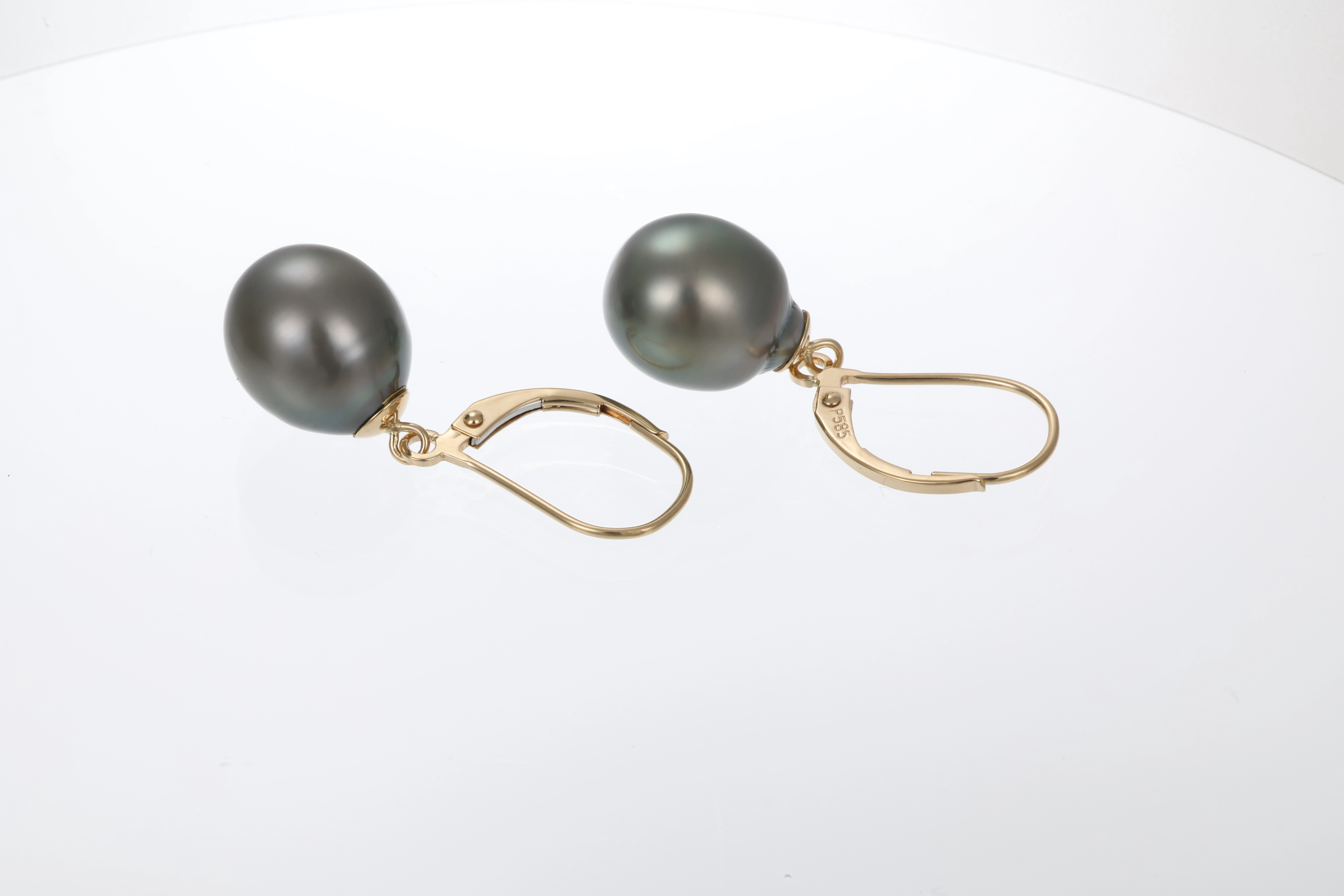 Ohrhänger, 14K, Gelbgold, Perlen