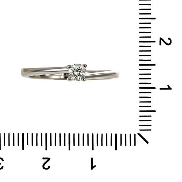 Brillantring, 14K, Weißgold, 0,17ct
