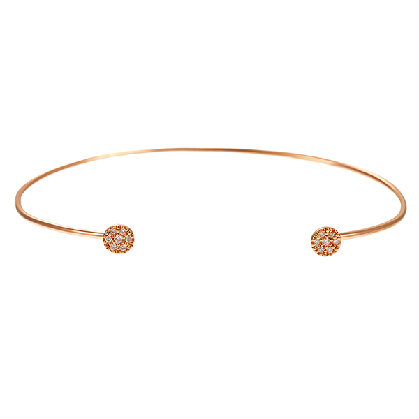 Armreif, 18K, Rotgold, Brillant