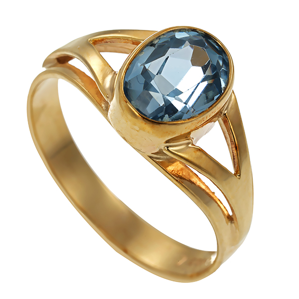 Ring, 8K, Gelbgold, synthetischer Spinell