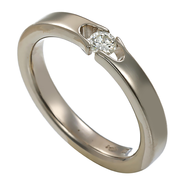 Diamantring, Pt950, Platin, Brillant 0,10 ct, Niessing