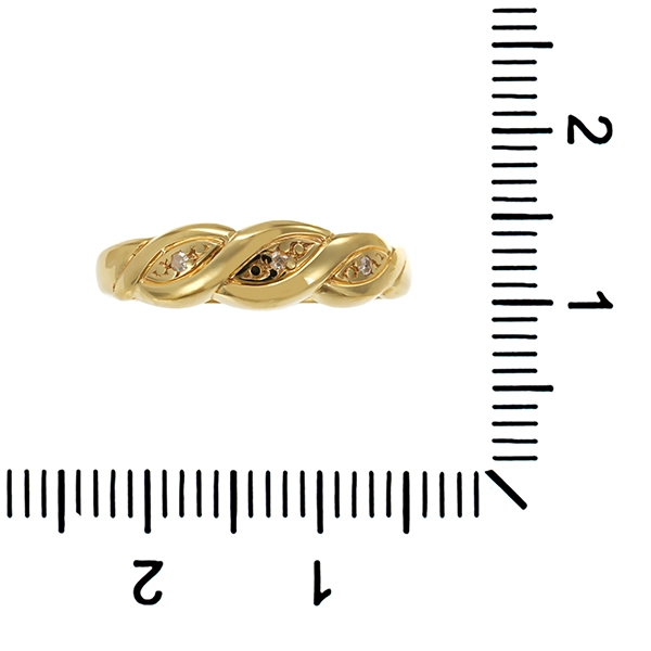 Diamantring, 8K, Gelbgold, Diamanten