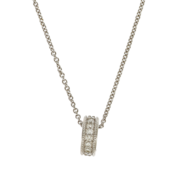 Collier, 14K, Weißgold, Brillanten