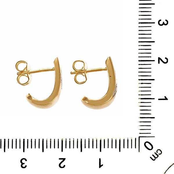 Ohrstecker, 14K, Gelb-/Weißgold, Brillanten