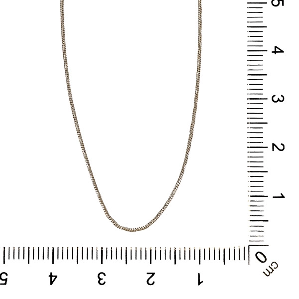 Collierkette , 14K, Weißgold, Schlangen-