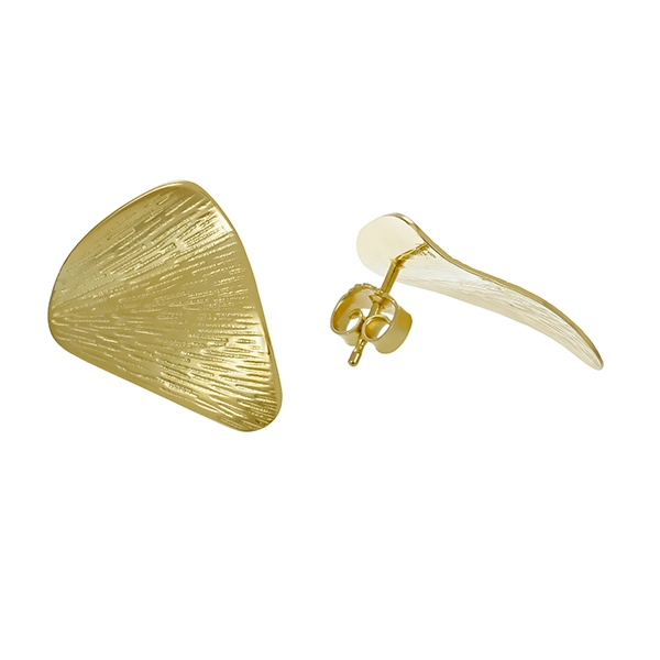 Ohrstecker, 14K, Gelbgold, Ginkgo
