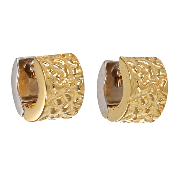 Creolen, 14K, Gelb-/Weißgold