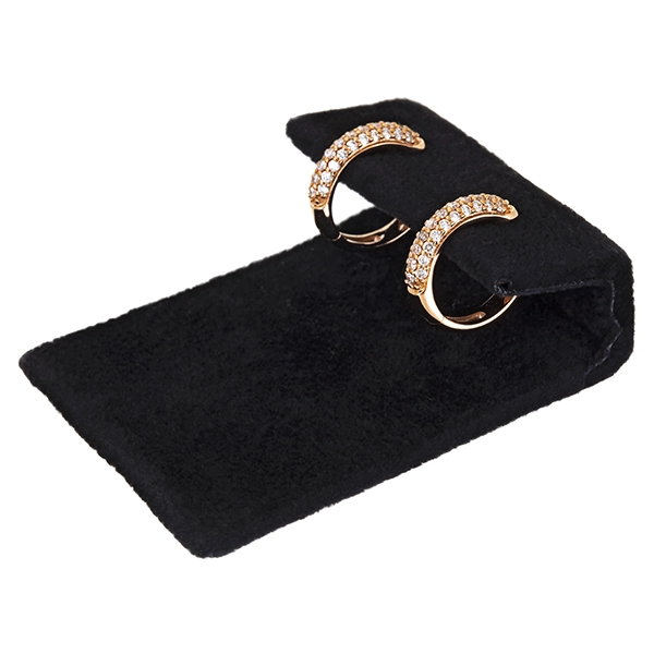 Creolen, 18K, Rotgold, Brillanten