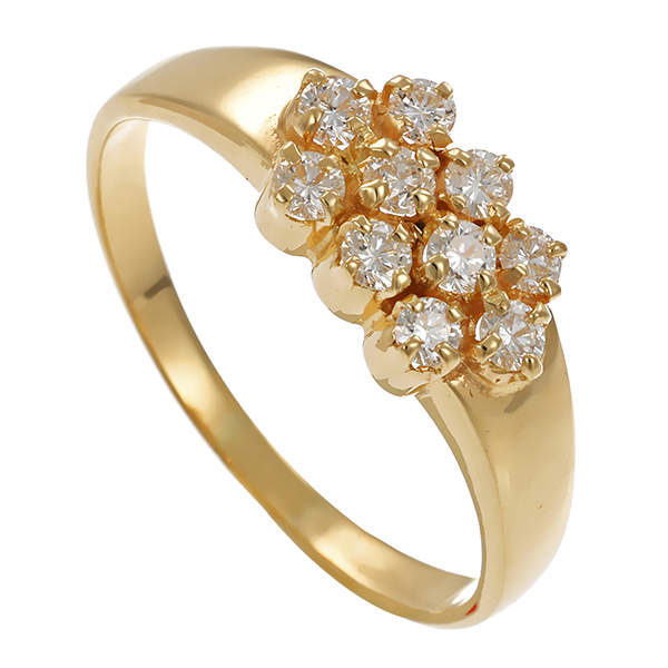 Diamantring, 18K, Gelbgold, Brillanten