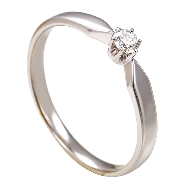 Diamantring, 14K, Weißgold, Brillant