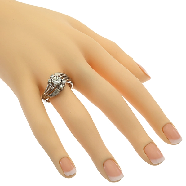 Diamantring, 14K, Weißgold, Brillanten 0,66 ct