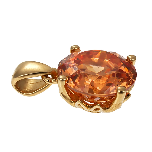 Anhänger, 14K, Gelbgold, Zirkonia