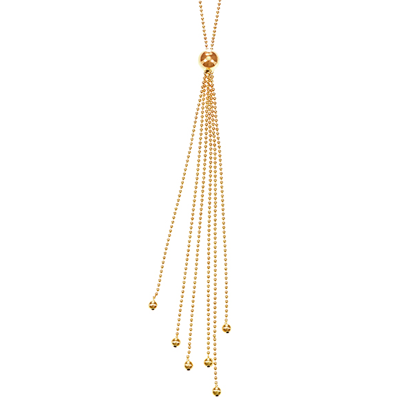 Kette, 8K, Gelbgold, Y-Kette, L 71,0cm, Kugel