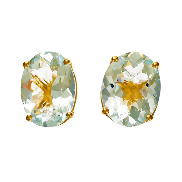 Ohrstecker, 14K, Gelbgold, Beryll