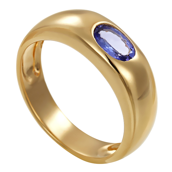 Ring, 14K, Gelbgold, Tansanit