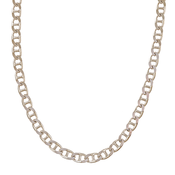 Kette, 8K, Weißgold, Stegpanzer