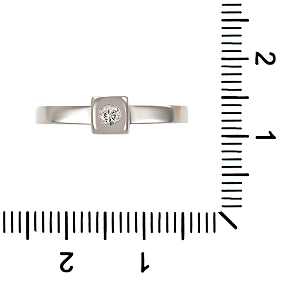 Diamantring, 14K, Weißgold, Brillant