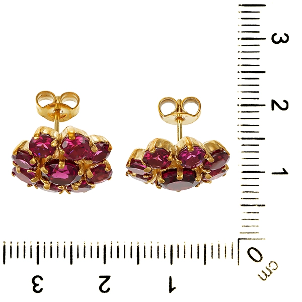 Ohrstecker, 8K, Gelbgold, synthetischer Spinell