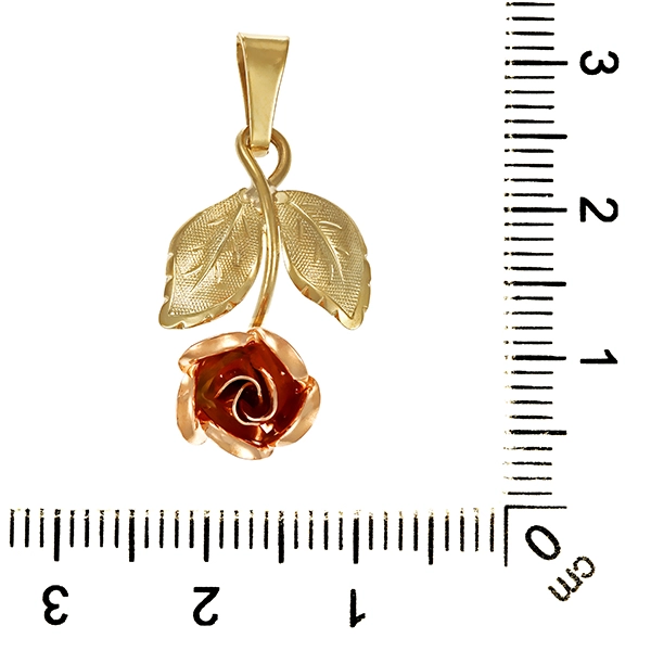 Anhänger, 8K, Gelb-/Rotgold, Rose