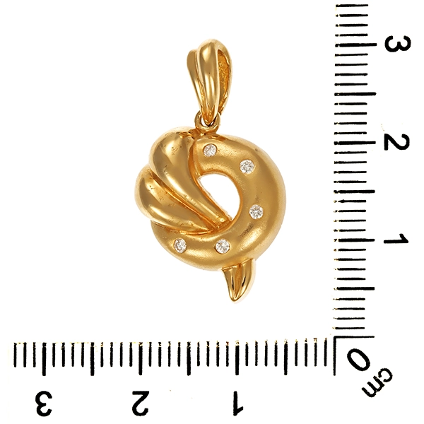 Anhänger, 18K, Gelbgold, Brillant