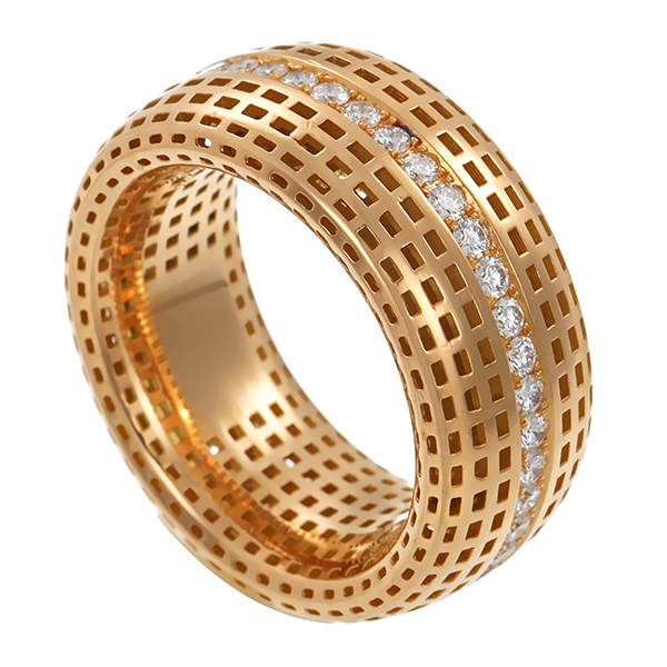 Diamantring, 18K, Gelbgold, Brillanten 0,77 ct