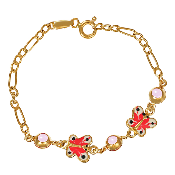 Armband, 14K, Gelbgold, Emaille