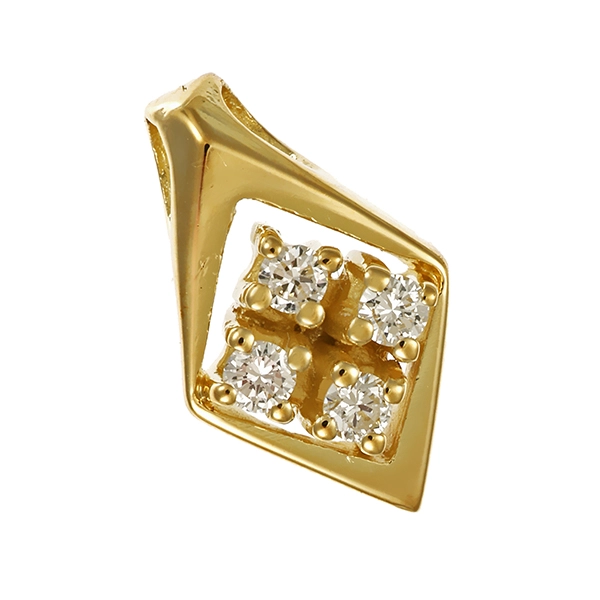 Anhänger, 14K, Gelbgold, Brillanten