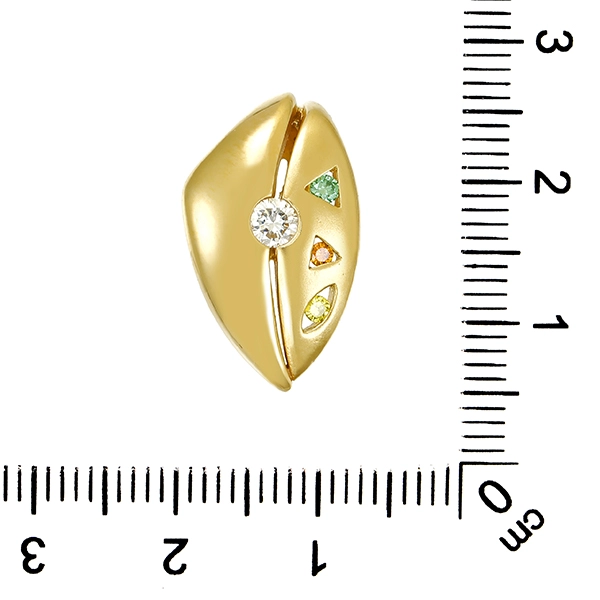 Anhänger, 14K, Gelbgold, Brillanten
