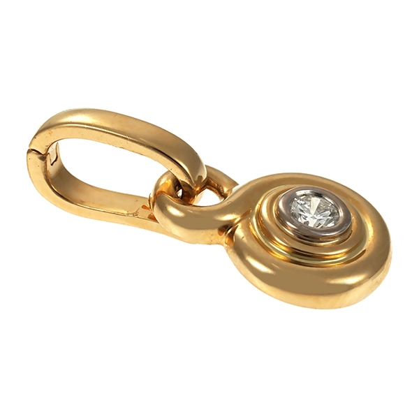 Anhänger, 14K, Gelb-/Weißgold, Brillant